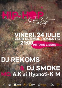Hip-Hop Party in Club Ultimul Romantic din Drobeta Turnu Severin