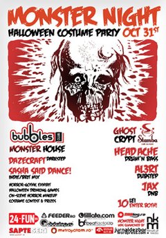 Monster Night in Bubbles Club si Stamba Cafe din Bucuresti