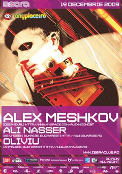 Saturday 19 December Alex Meshkov Ali Nasser Oliviu @ Zebra Club Bacau