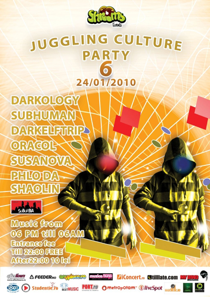 Juggling Culture Party 6 in Club Suburbia din Bucuresti