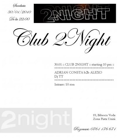 Adrian Consta b2b Alexo în Club 2Night din Bucureşti
