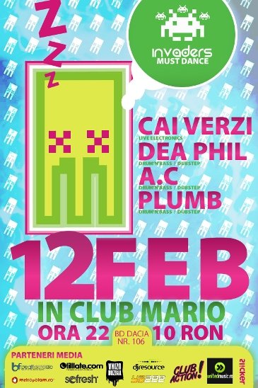 „Invaders Must Dance” in Club Mario din Bucuresti