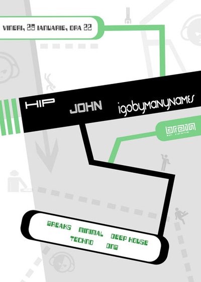 Hip, John & Igobymanynames în Club Brain din Iaşi