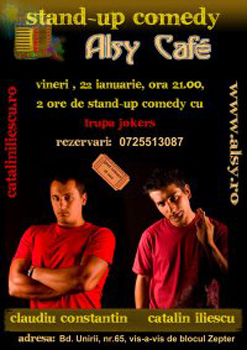 Stand-up Comedy la Alsy Cafe din Bucuresti