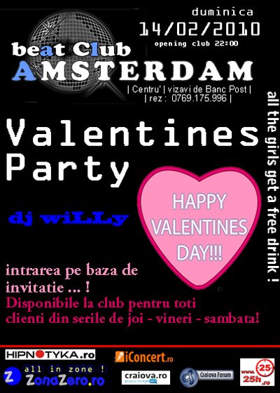 Valentines Party în Amsterdam beat Club din Craiova