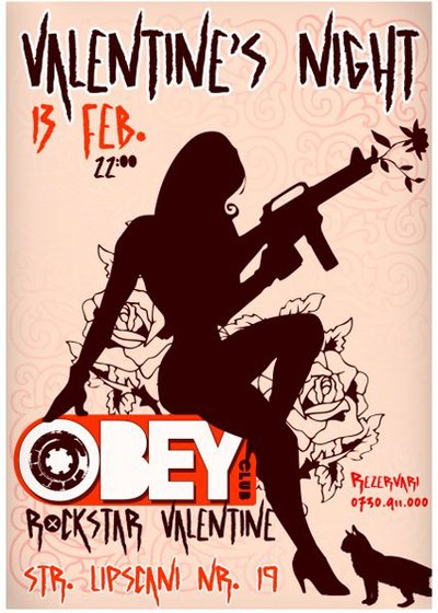 Valentine’s Night în Obey Club din Bucureşti