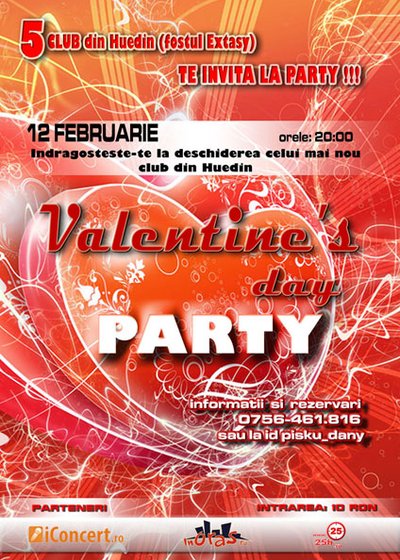 Valentine’s Day Party în 5 Club din Huedin