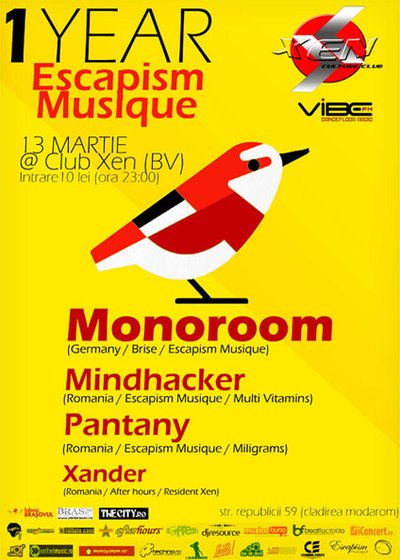 1 Year Escapism Musique în Club Xen din Braşov