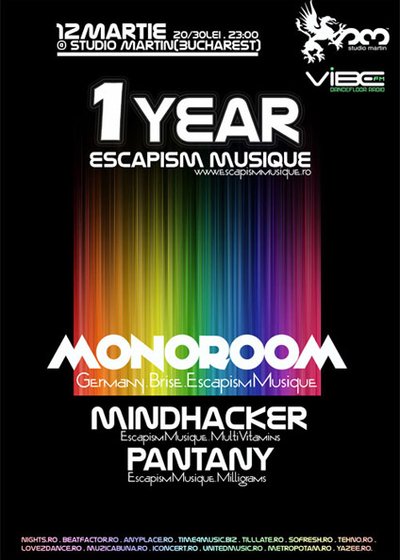1 Year Escapism Musique în Studio Martin din Bucureşti