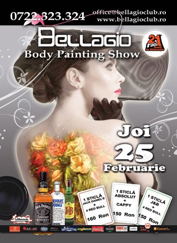 Body Painting Show în Bellagio Club din Bucureşti