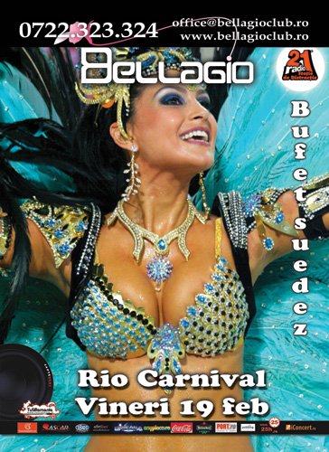Rio Carnaval în Bellagio Club din Bucureşti