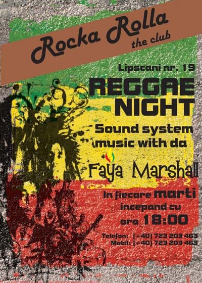 Reggae Night în Rocka Rolla The Club din Bucuresti