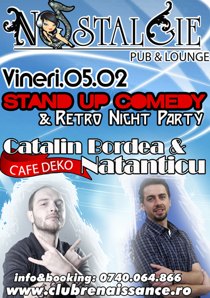 Stand-up Comedy & Retro Night Party la Nostalgie Pub din Arad