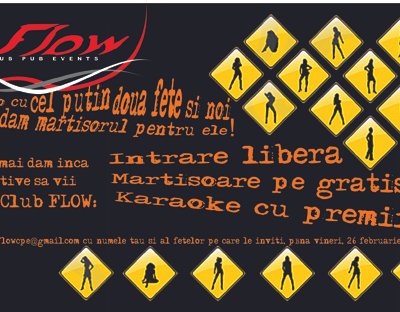 1 Martie pentru Bărbaţi în Club Flow din Bucureşti