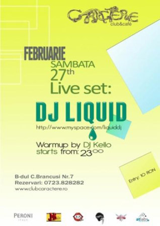 Liquid în Club Caractere din Târgu Jiu