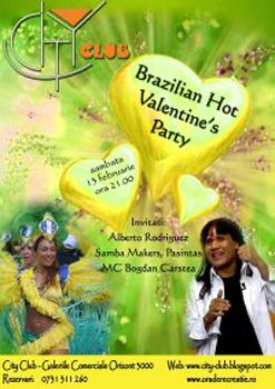 Brazilian Hot Valentine’s party la City Club din Braşov