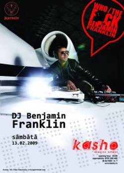 DJ Benjamin Franklin în Kasho Club din Braşov