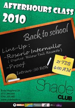 Afterhours class în Club Shade din Bucureşti