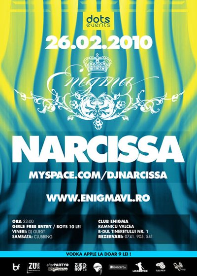 Narcissa în Club Enigma din Râmnicu Vâlcea