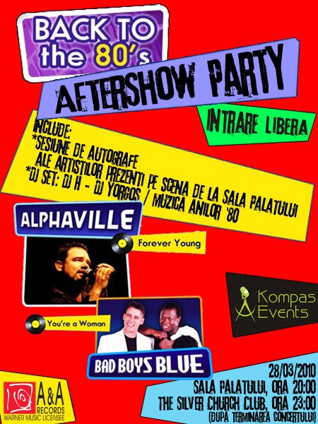Back to the 80’s Aftershow Party
