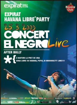 Concert El Negro în Club Expirat din Bucureşti