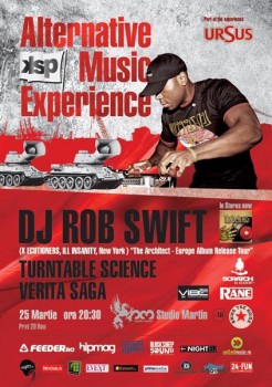 DJ Rob Swift în Studio Martin din Bucureşti