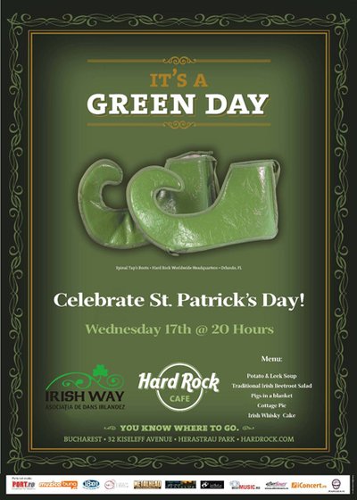 St. Patrick’s Day la Hard Rock Cafe din Bucureşti