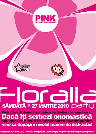 Floralia în Pink Club din Piteşti