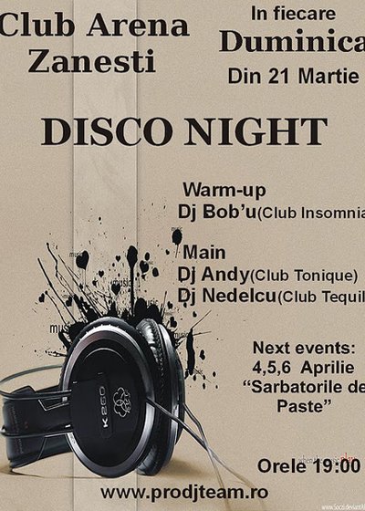 Disco Night în Club Arena din Zanesti