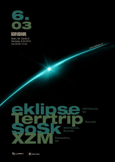 Eklipse, Terrtrip, Sosk & Xzm în Club Brain din Iaşi