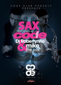 Sax Code în Club Code din Iaşi