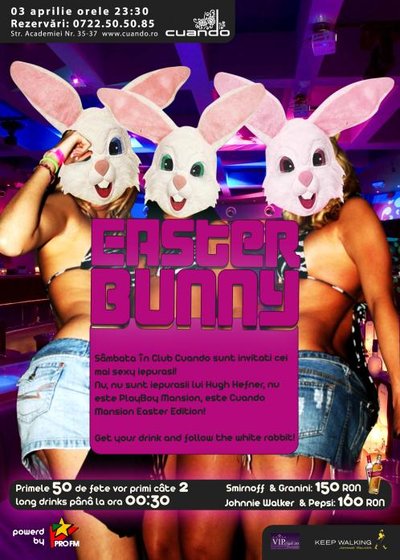 Easter Bunny în Club Cuando din Bucureşti