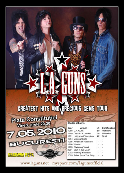 Concert L.A. Guns în Piaţa Constituţiei din Bucureşti