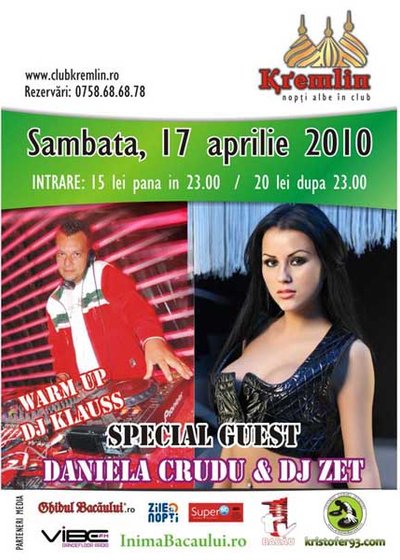 DJ Zet şi Daniela Crudu în Club Kremlin din Bacău