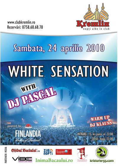 White Sensation în Club Kremlin din Bacău
