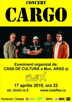 Concert Cargo la Club Flex din Arad