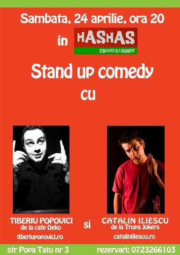 Stand-up Comedy la HasHas Coffee & Lounge din Bucureşti