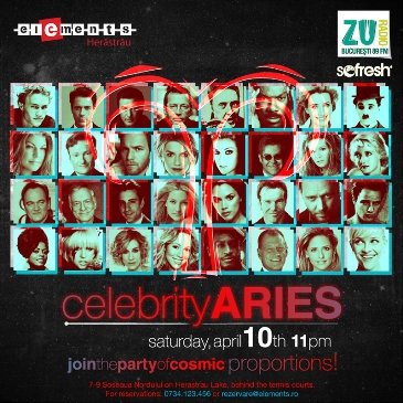 Celebrity Aries în Club Elements din Bucureşti
