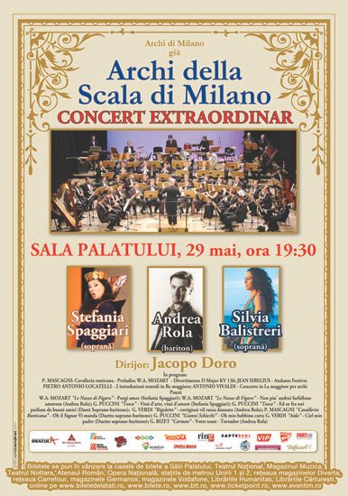 Archi della Scala di Milano la Sala Palatului din Bucureşti