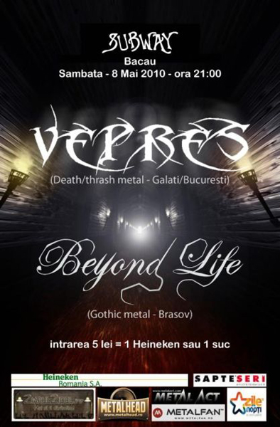 Concert Vepres în Club Subway din Bacău