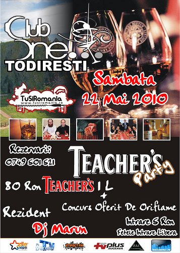 Teacher’s Party în Club One din Todiresti