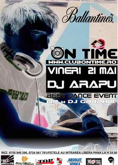 DJ Arapu în Club On Time din Piteşti