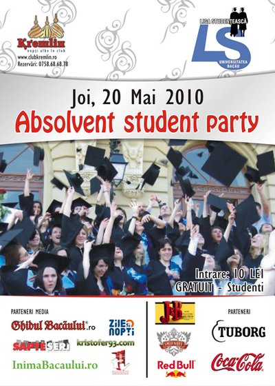 Absolvent Student Party în Club Kremlin din Bacău