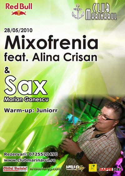 Mixofrenia feat. Alina Crisan & Sax în Club Marinarul din Bacău