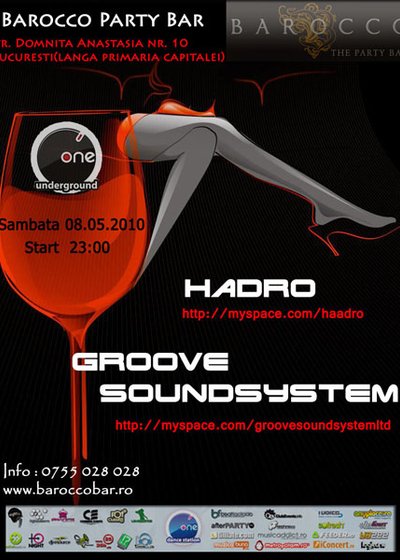 Hadro & Groove Soundsystem la Barocco Bar din Bucureşti