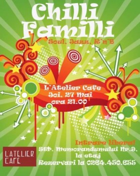 Concert Chilli Familli la L’Atelier Cafe din Cluj Napoca