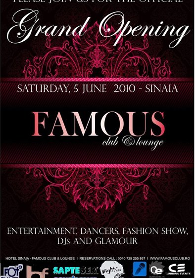 Grand Opening la Famous Club & Lounge din Sinaia