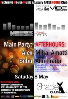 House Beats în Club Shade din Bucureşti