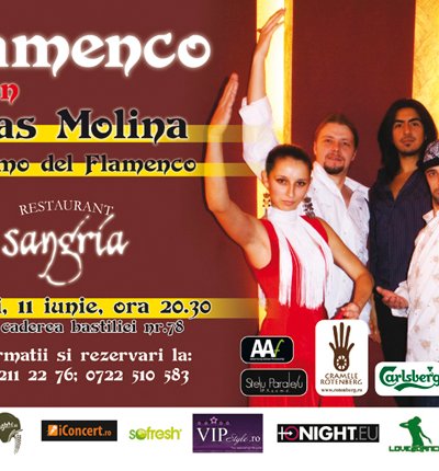 Flamenco con Lucas Molina y Ritmo del Flamenco la Restaurant Sangria din Bucureşti
