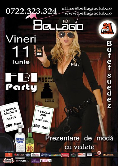 FBI Party în Bellagio Club din Bucureşti